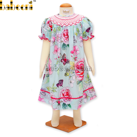  Flowery Rose Butterfly Geometric Dress   - DR 2862
